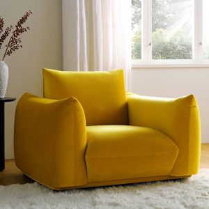 gianni armchair, goldenrod velvet