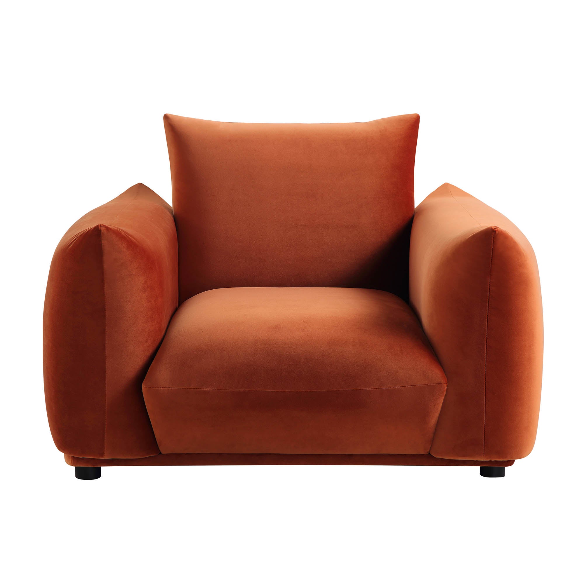 gianni armchair, rust velvet gianni armchair, rust velvet