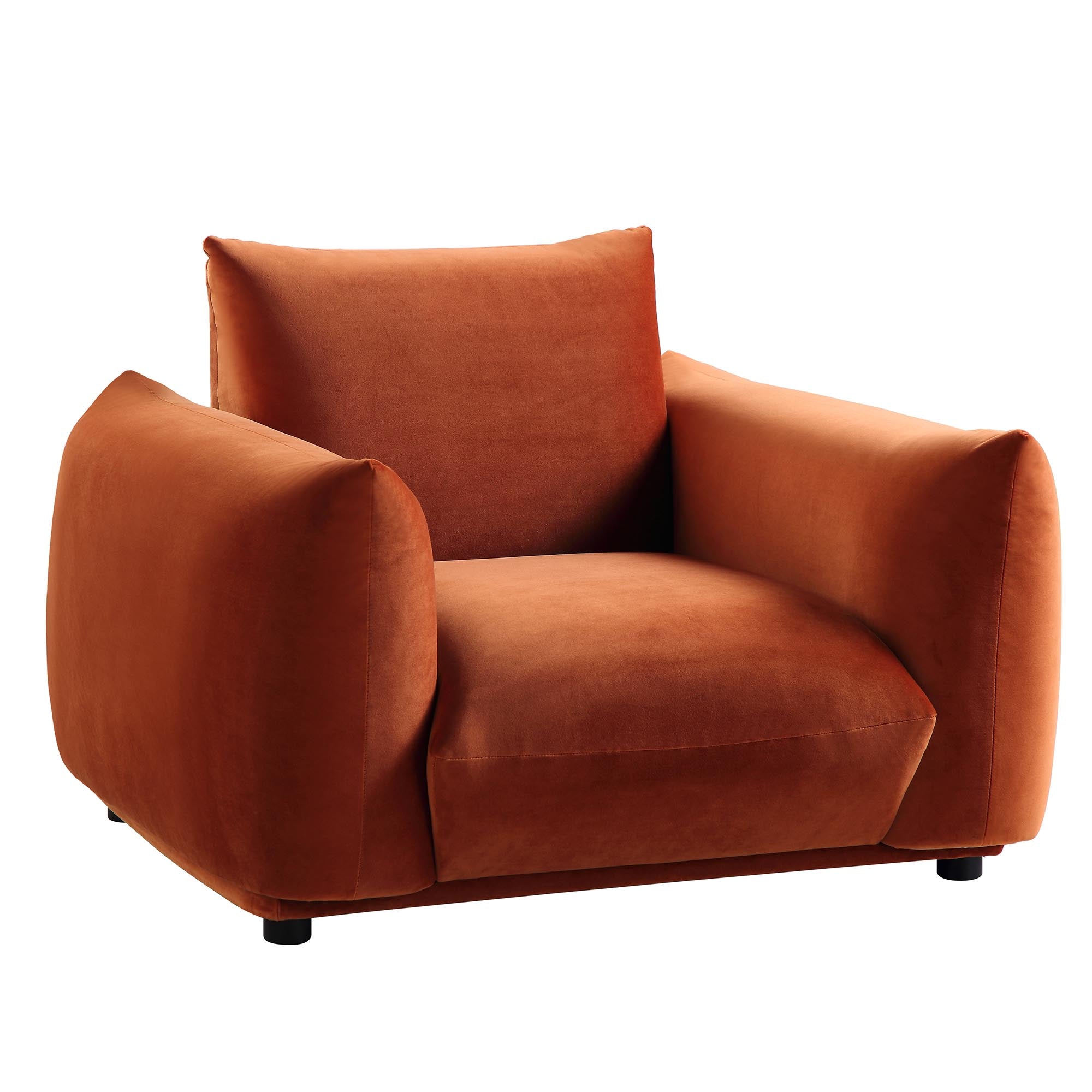 gianni armchair, rust velvet gianni armchair, rust velvet