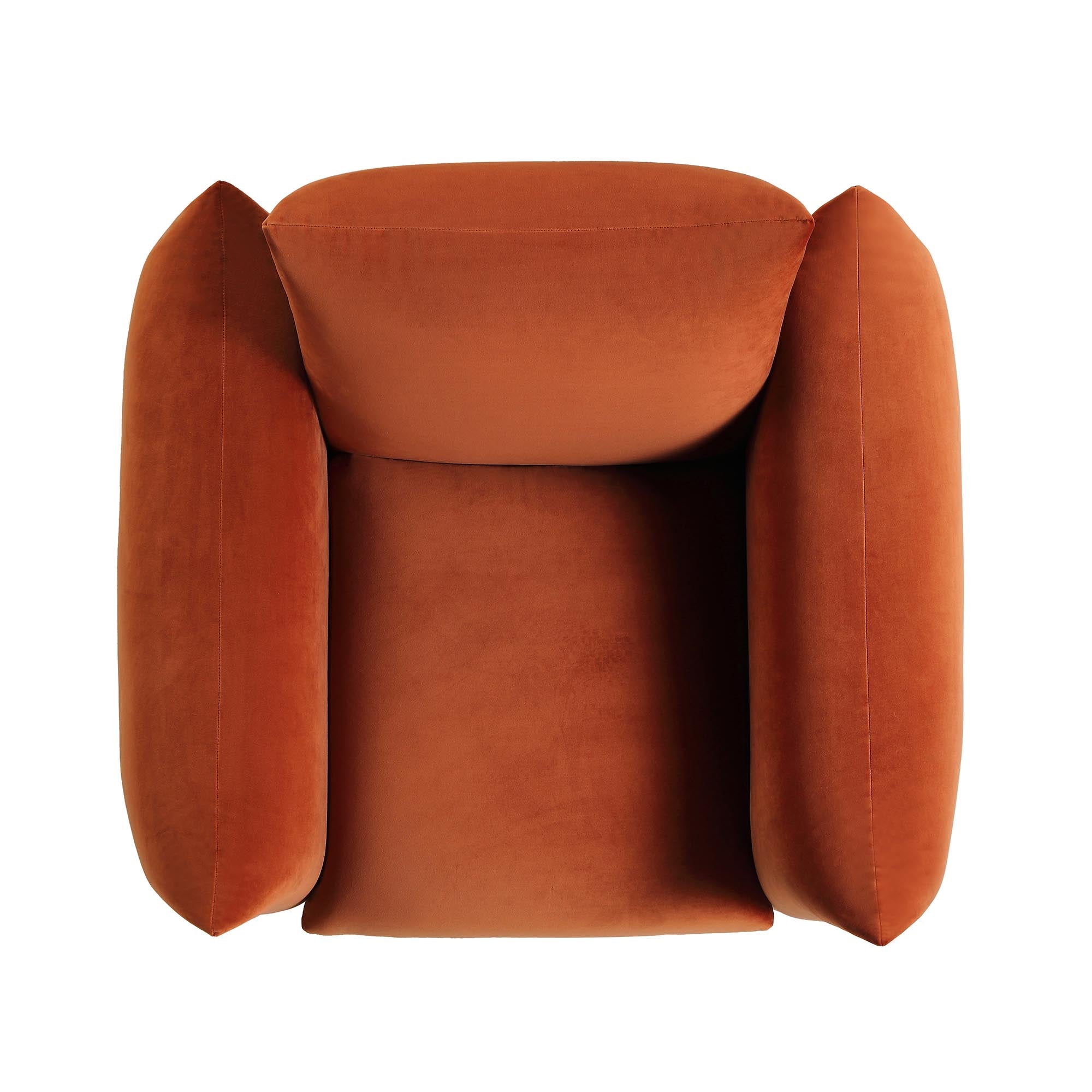 gianni armchair, rust velvet gianni armchair, rust velvet