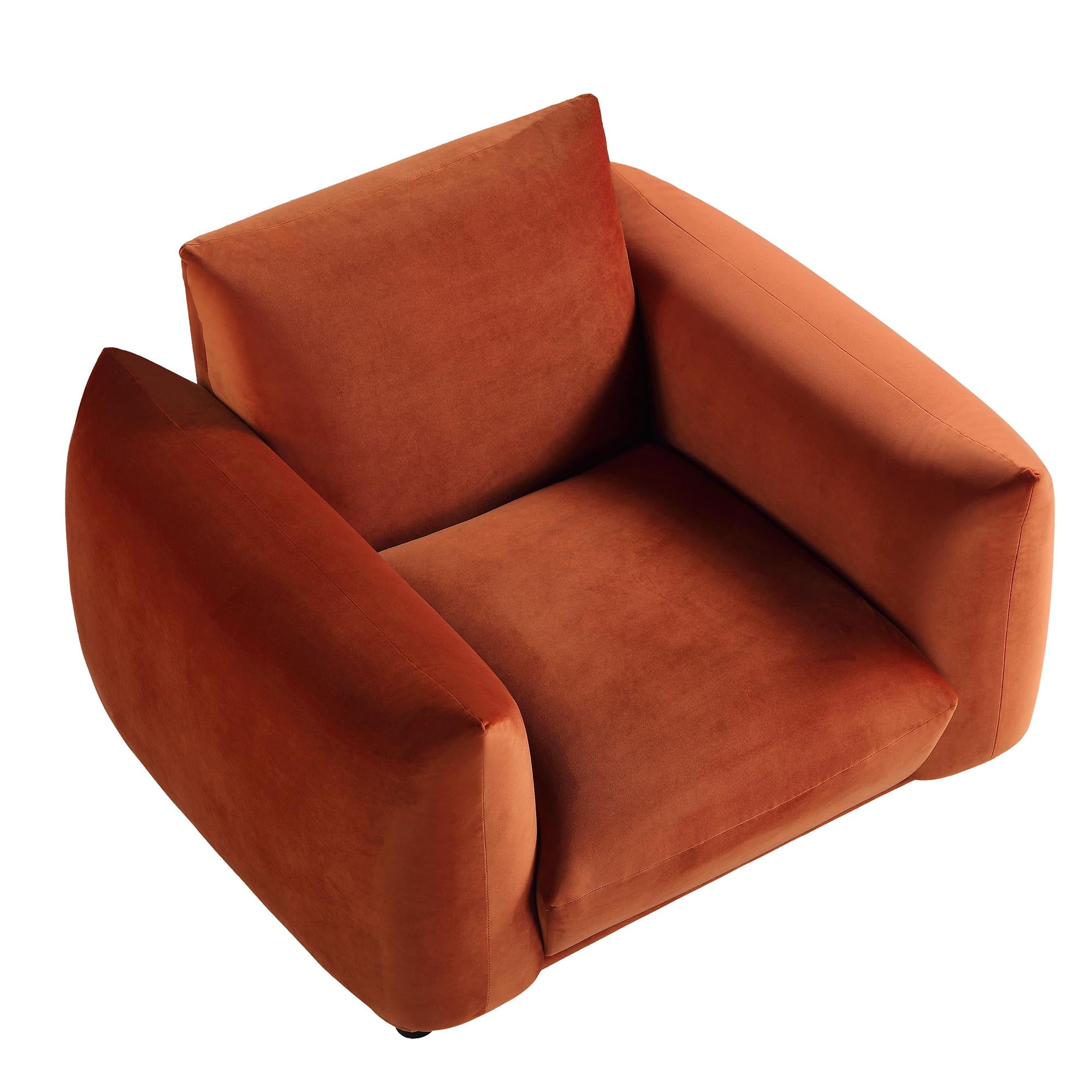 gianni armchair, rust velvet gianni armchair, rust velvet