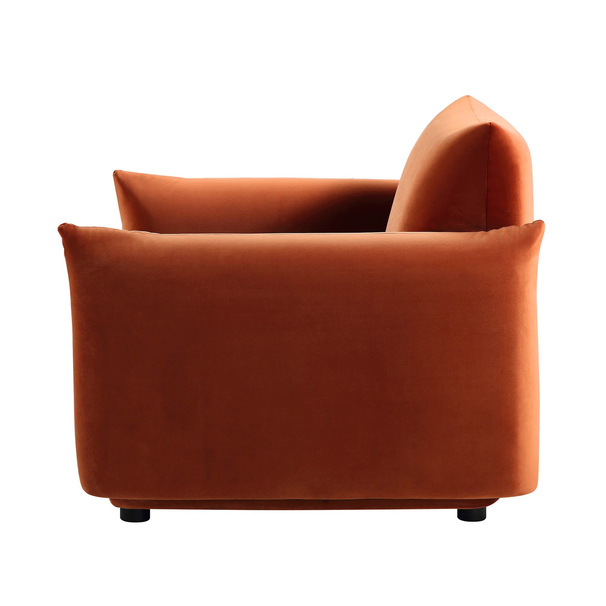 gianni armchair, rust velvet gianni armchair, rust velvet