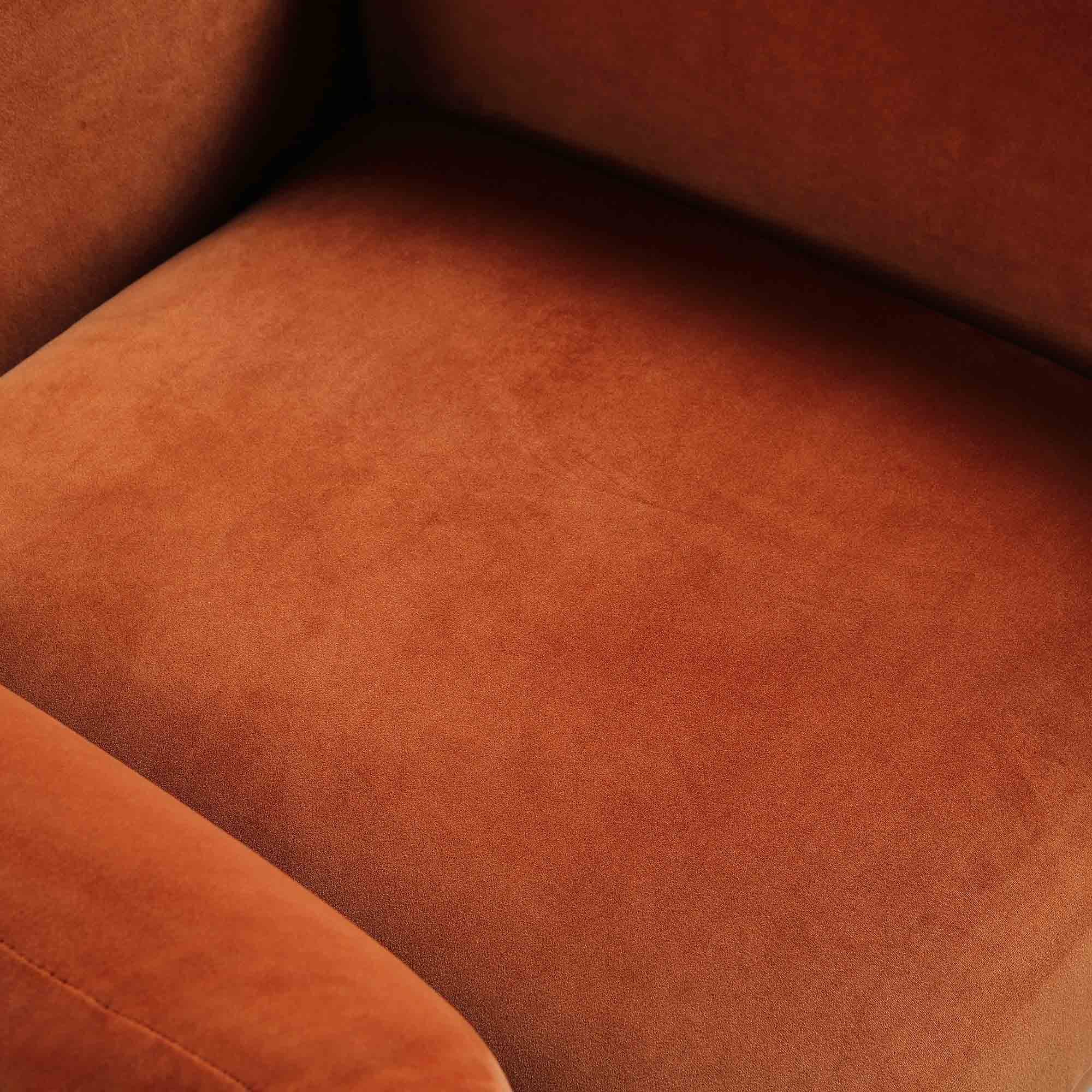 gianni armchair, rust velvet gianni armchair, rust velvet