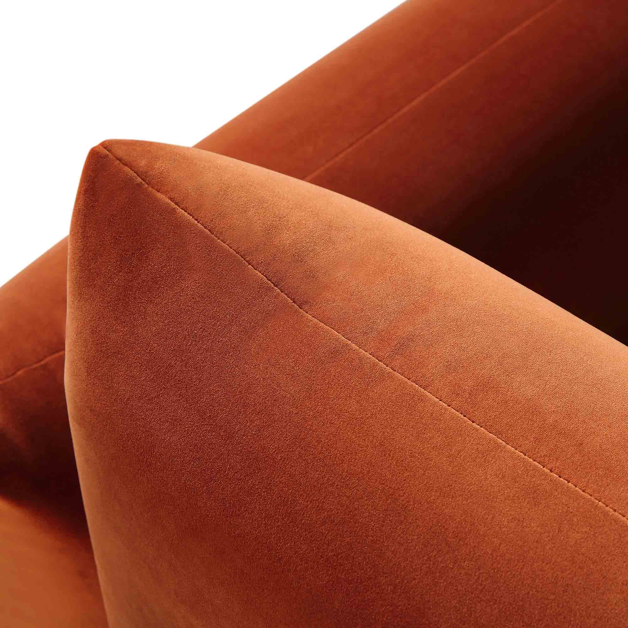 gianni armchair, rust velvet gianni armchair, rust velvet