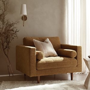 henrietta armchair, spiced honey chenille