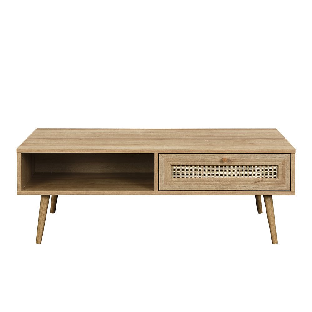frances woven rattan wooden coffee table in natural frances woven rattan wooden coffee table in natural