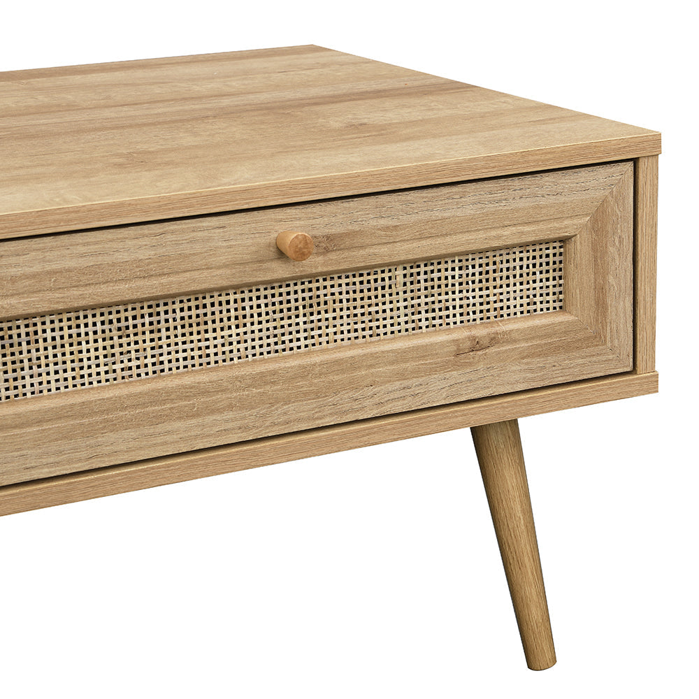 frances woven rattan wooden coffee table in natural frances woven rattan wooden coffee table in natural