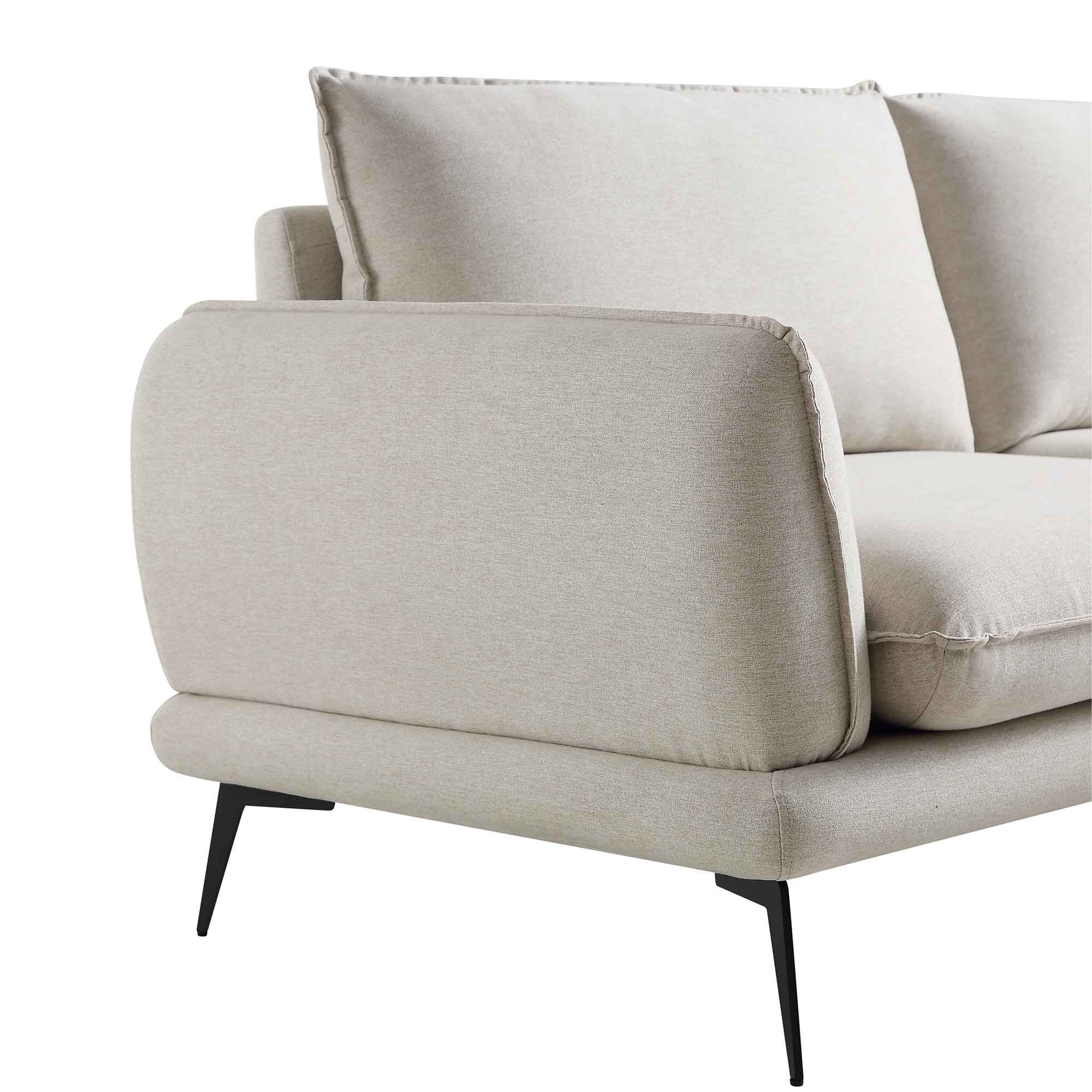 obriel oatmeal fabric sofa, 3 seater obriel oatmeal fabric sofa, 3 seater