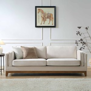 dipley champagne velvet sofa, 3 seater