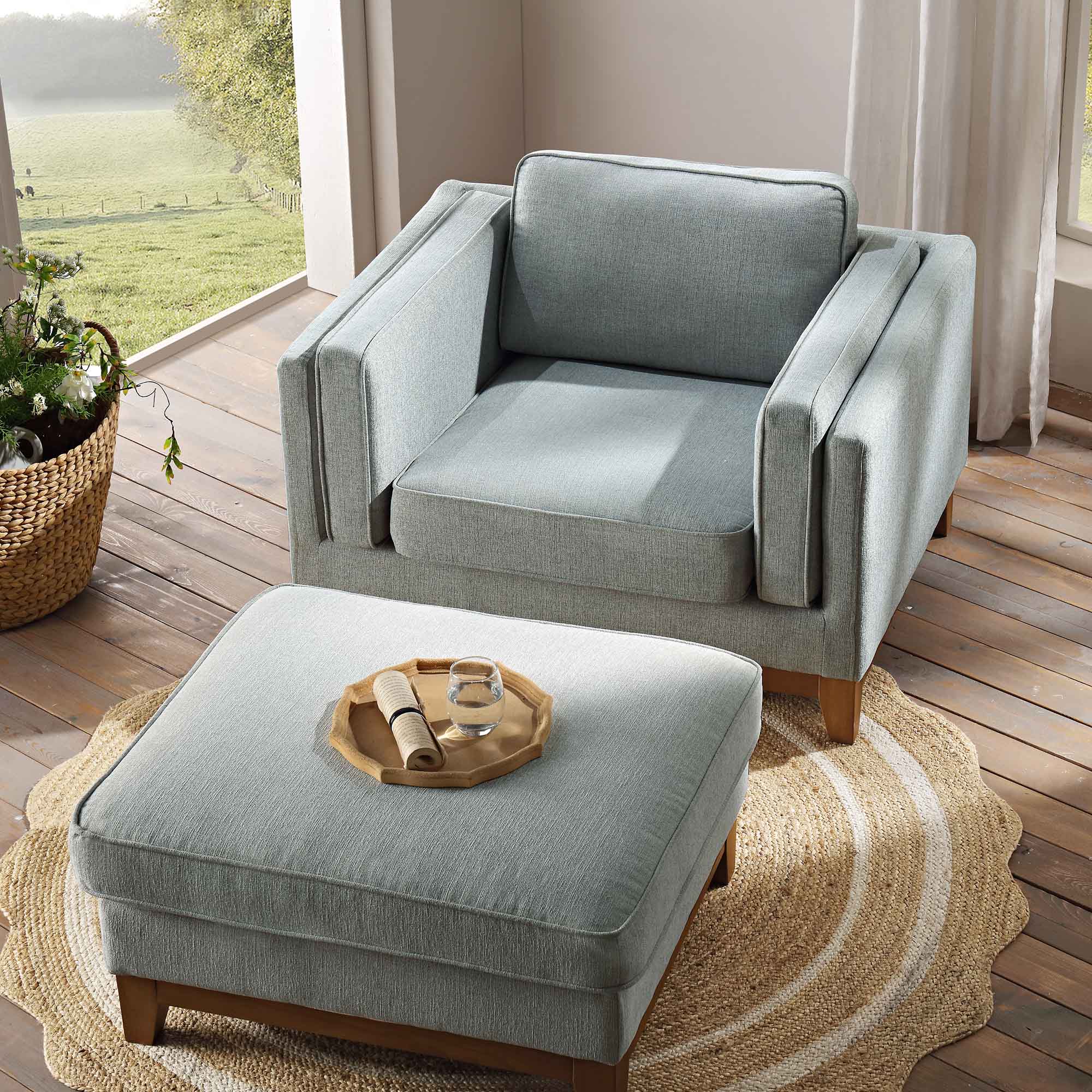 dipley sage fabric sofa, 1 seater dipley sage fabric sofa, 1 seater