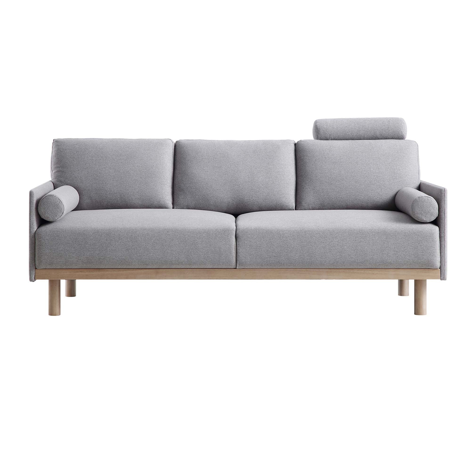 timber gray marl fabric sofa, 3 seater timber gray marl fabric sofa, 3 seater