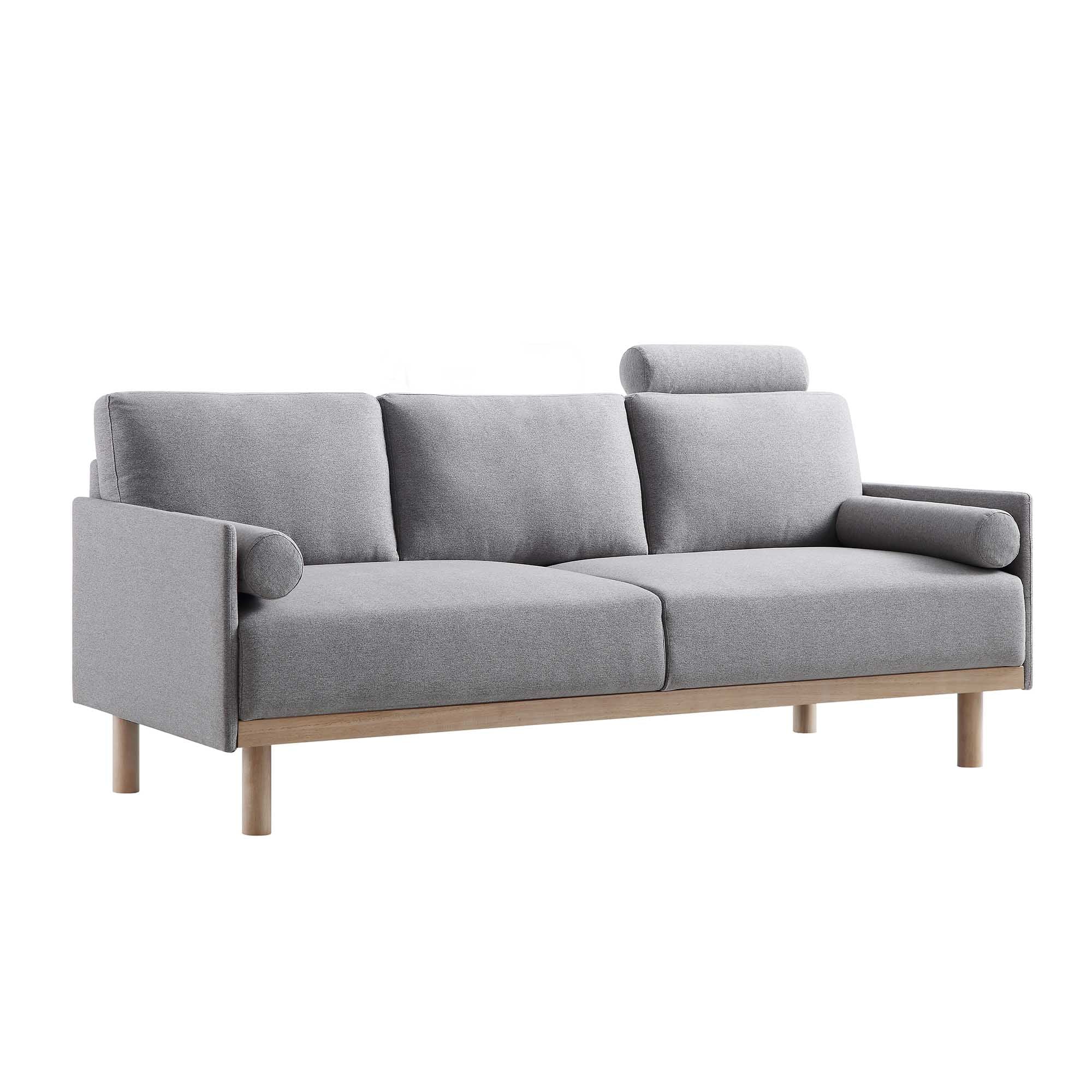 timber gray marl fabric sofa, 3 seater timber gray marl fabric sofa, 3 seater