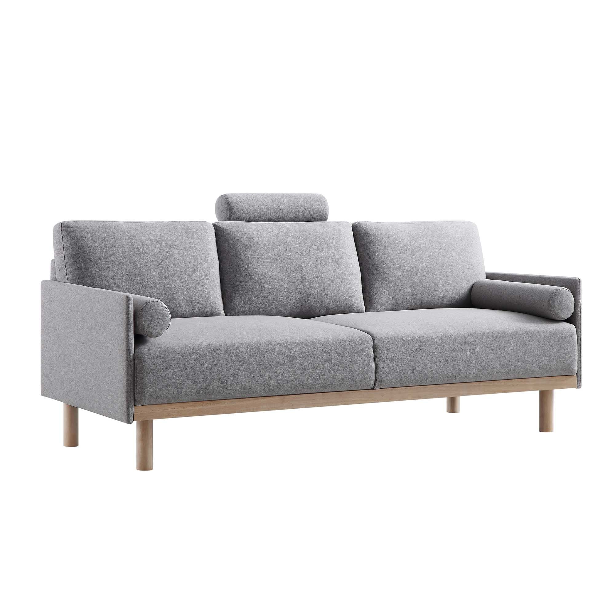 timber gray marl fabric sofa, 3 seater timber gray marl fabric sofa, 3 seater