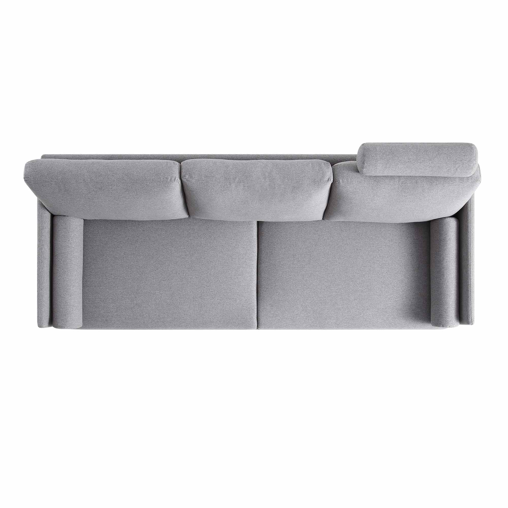 timber gray marl fabric sofa, 3 seater timber gray marl fabric sofa, 3 seater