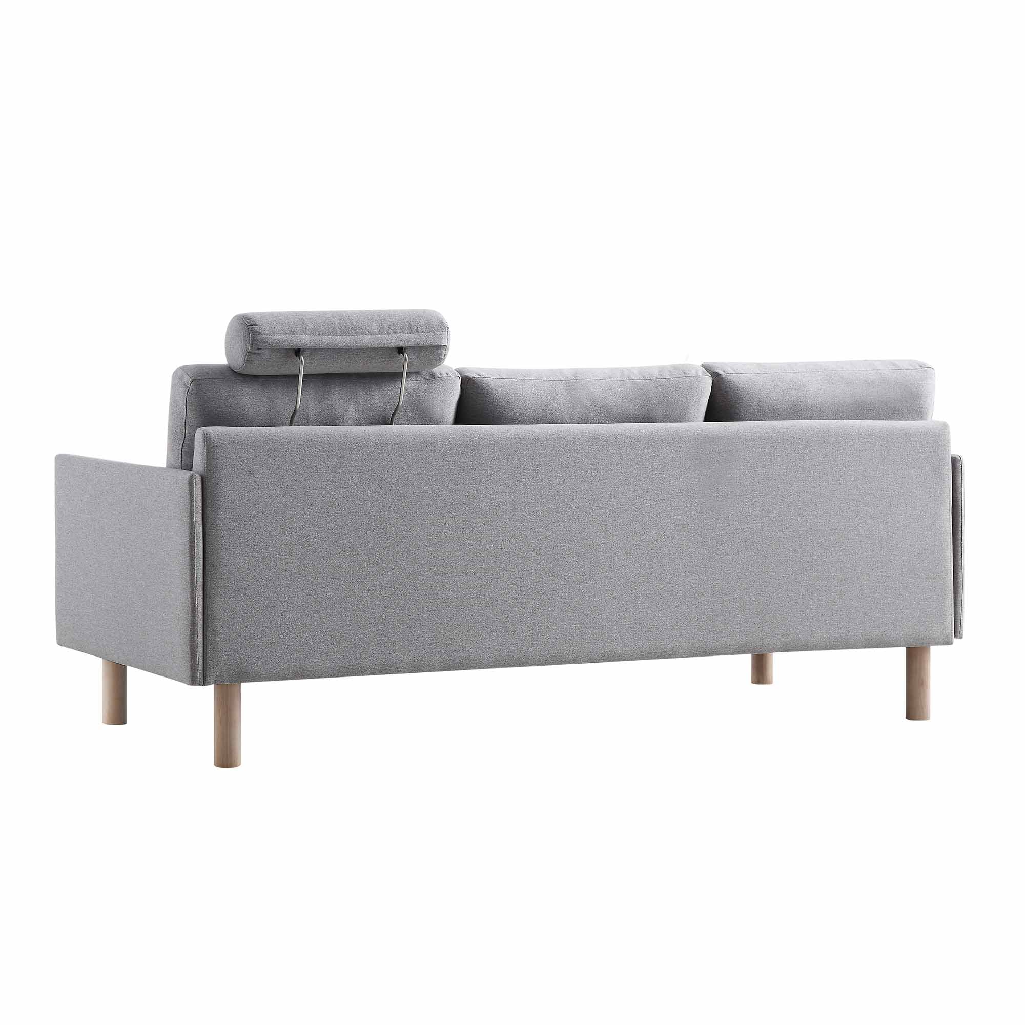 timber gray marl fabric sofa, 3 seater timber gray marl fabric sofa, 3 seater