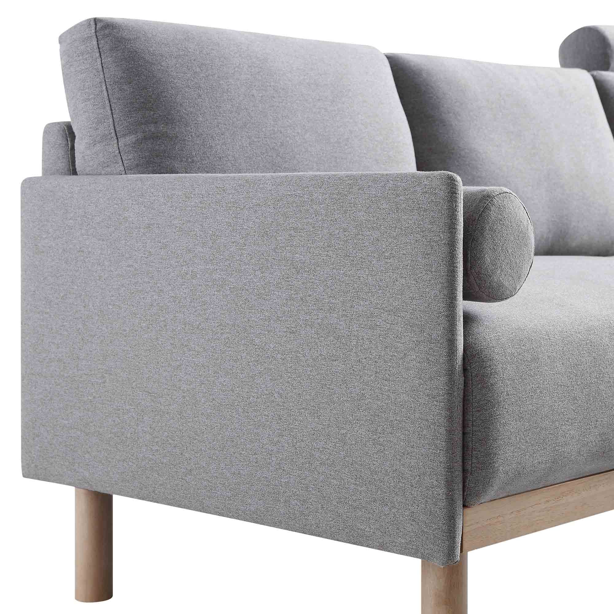 timber gray marl fabric sofa, 3 seater timber gray marl fabric sofa, 3 seater