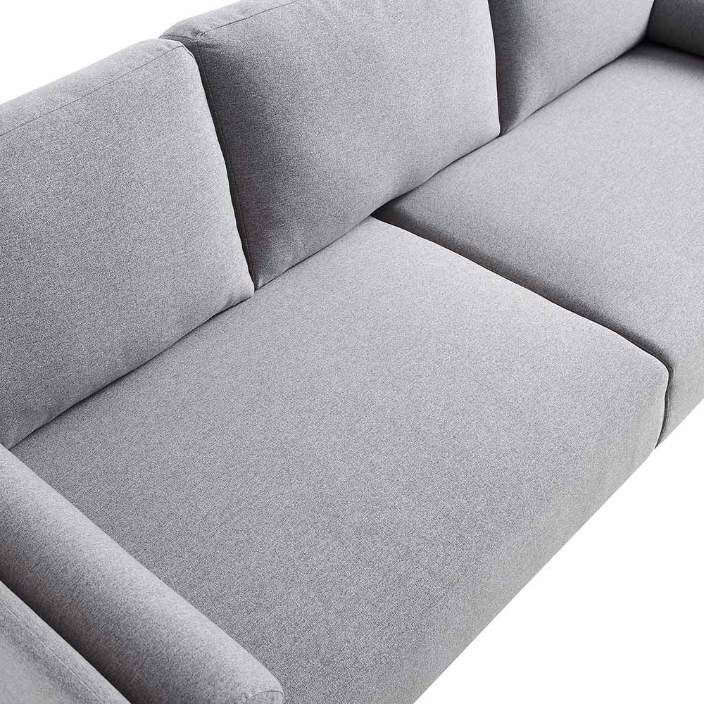 timber gray marl fabric sofa, 3 seater timber gray marl fabric sofa, 3 seater