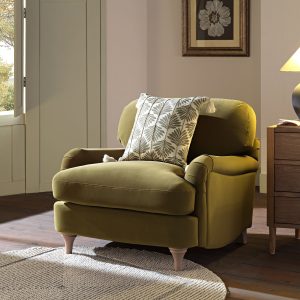 daphnis fudge velvet sofa, 1 seater