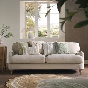 daphnis oatmeal fabric sofa, 3 seater