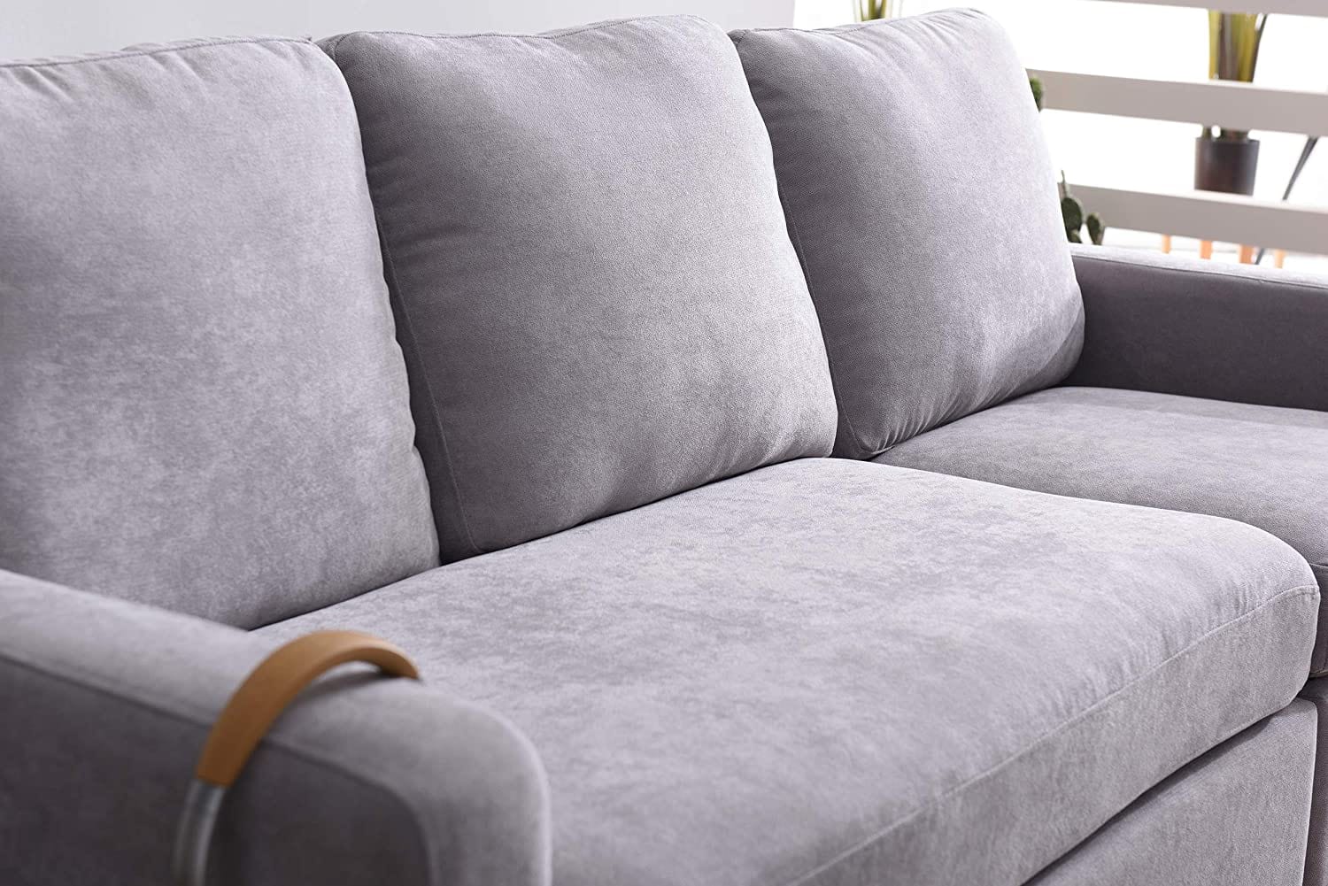 campbell 3 seater sofa with reversible chaise in light gray campbell 3 seater sofa with reversible chaise in light gray