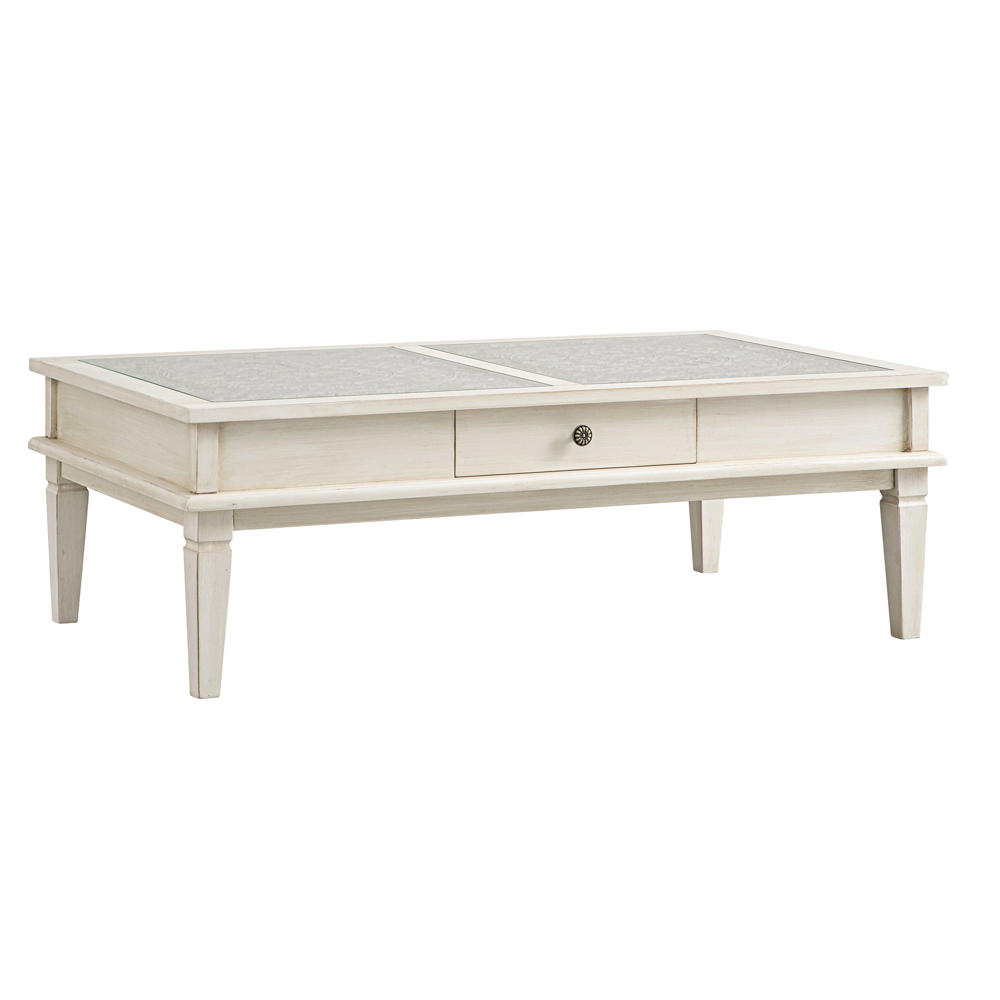 chantilly whitewashed coffee table with drawers chantilly whitewashed coffee table with drawers