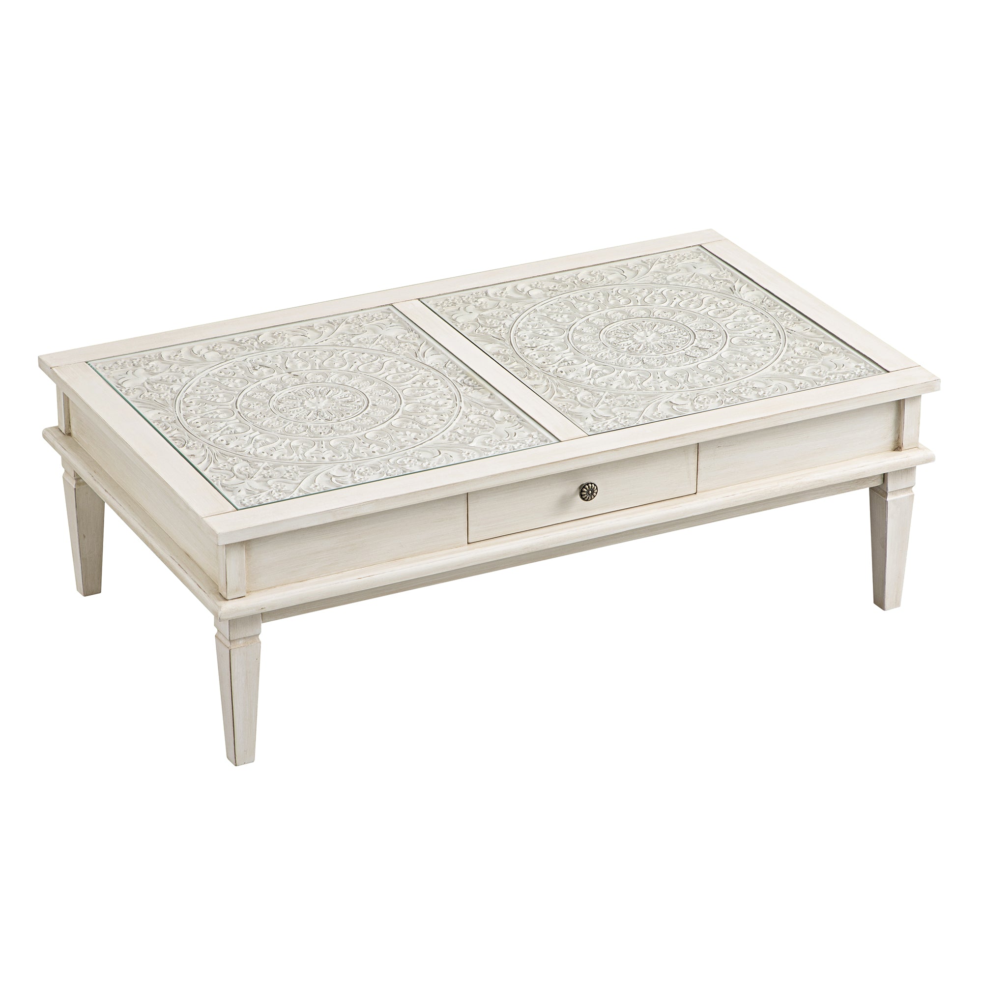 chantilly whitewashed coffee table with drawers chantilly whitewashed coffee table with drawers