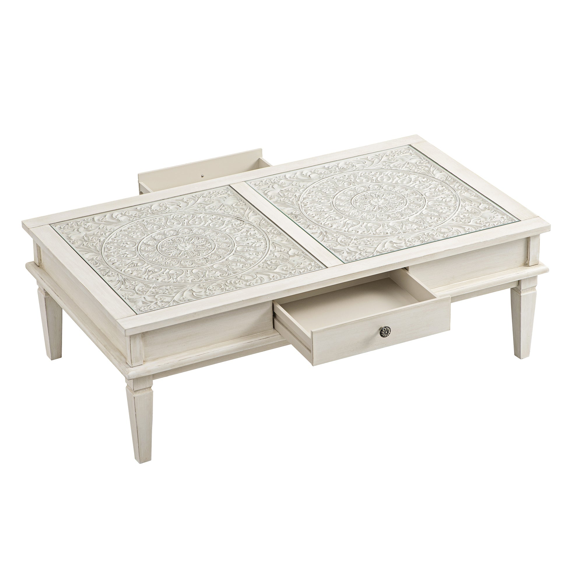 chantilly whitewashed coffee table with drawers chantilly whitewashed coffee table with drawers